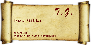 Tuza Gitta névjegykártya